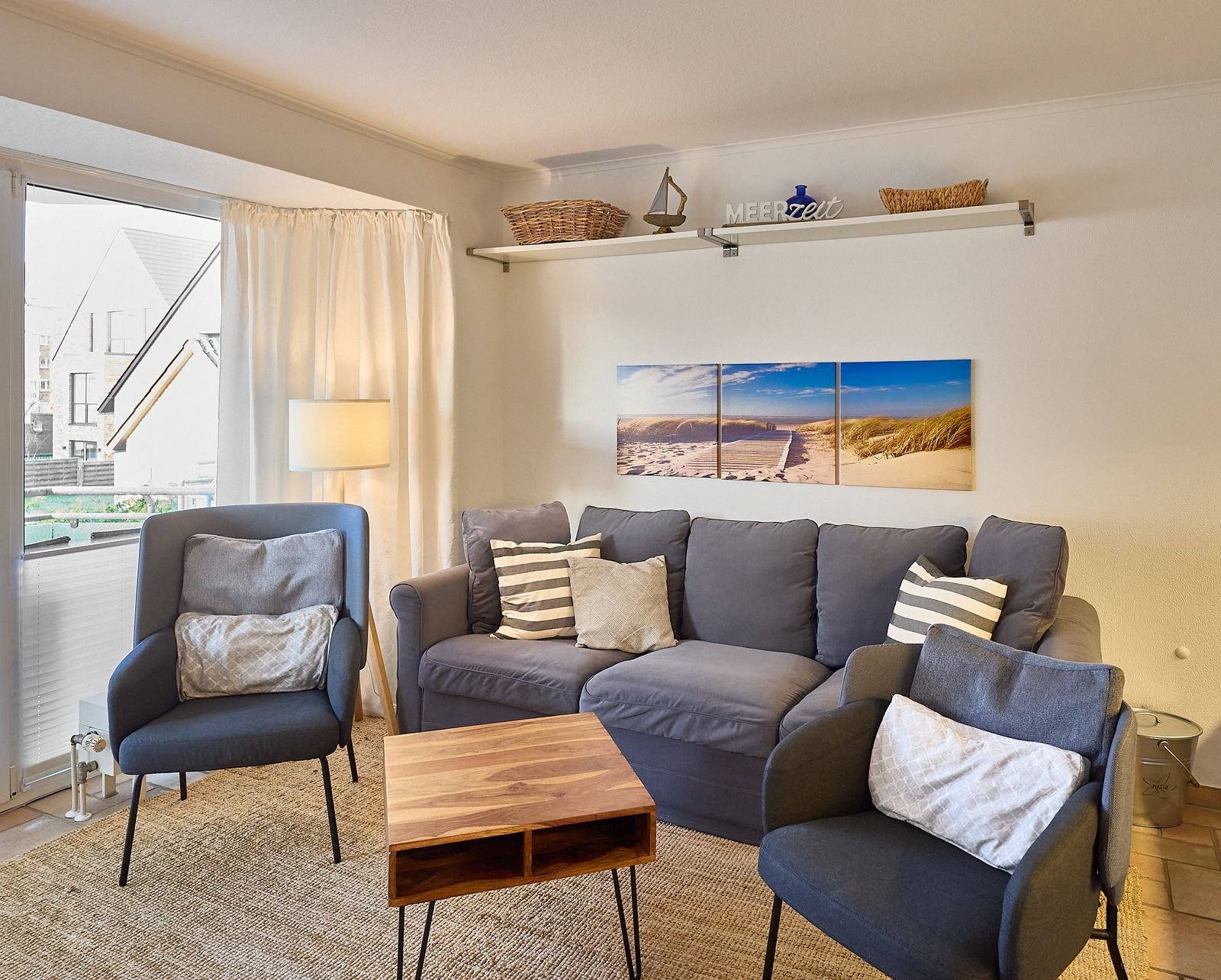 Wohnbereich der Ferienwohnung Duhner Brise 15
